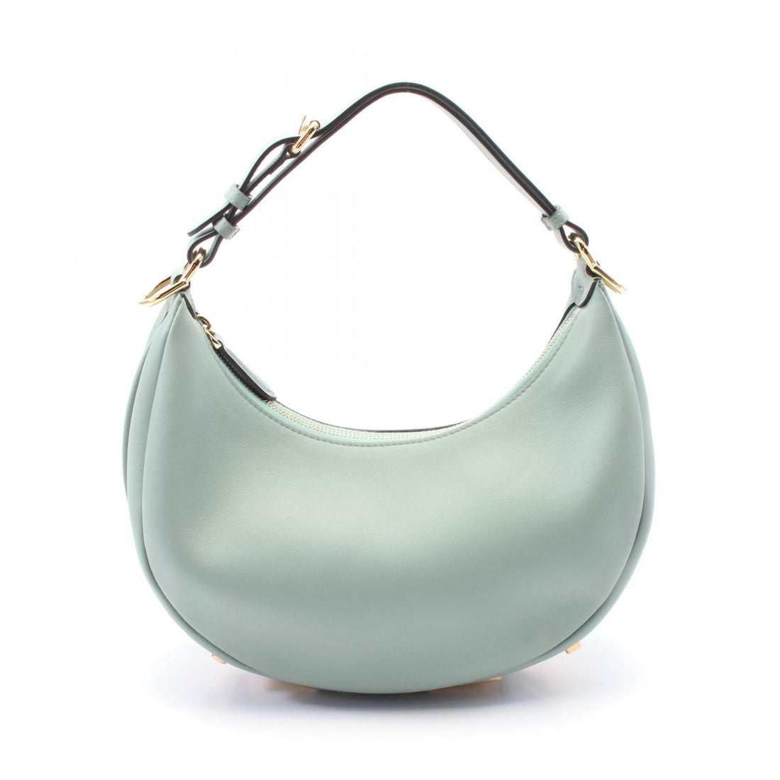Fendi Handbag Green Leather 8br 798