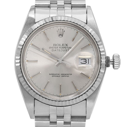 Rolex Datejust 36mm Jubilee Stainless Steel Silver Dial Automatic Watch 16014