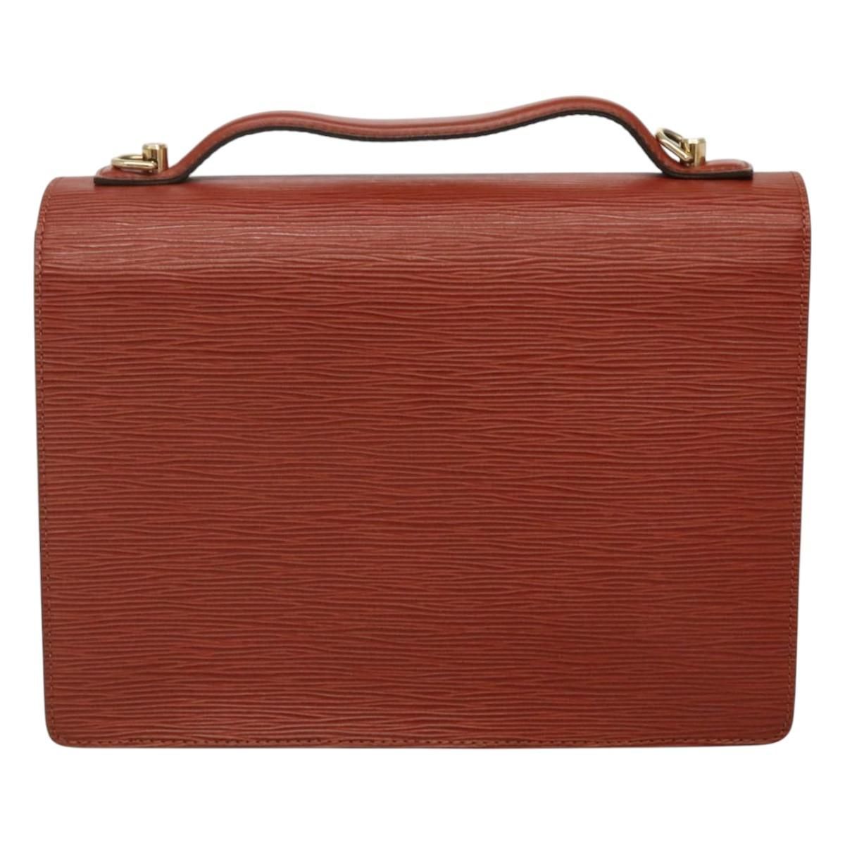 Louis Vuitton Epi Monceau 28 Hand Bag Brown M 52123 Lv Auth