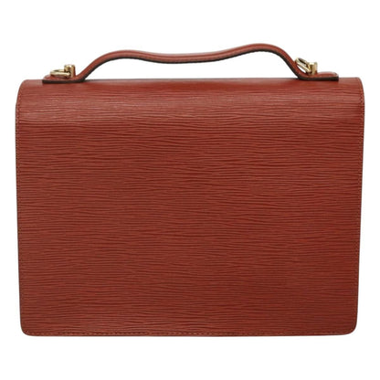 Louis Vuitton Epi Monceau 28 Hand Bag Brown M 52123 Lv Auth