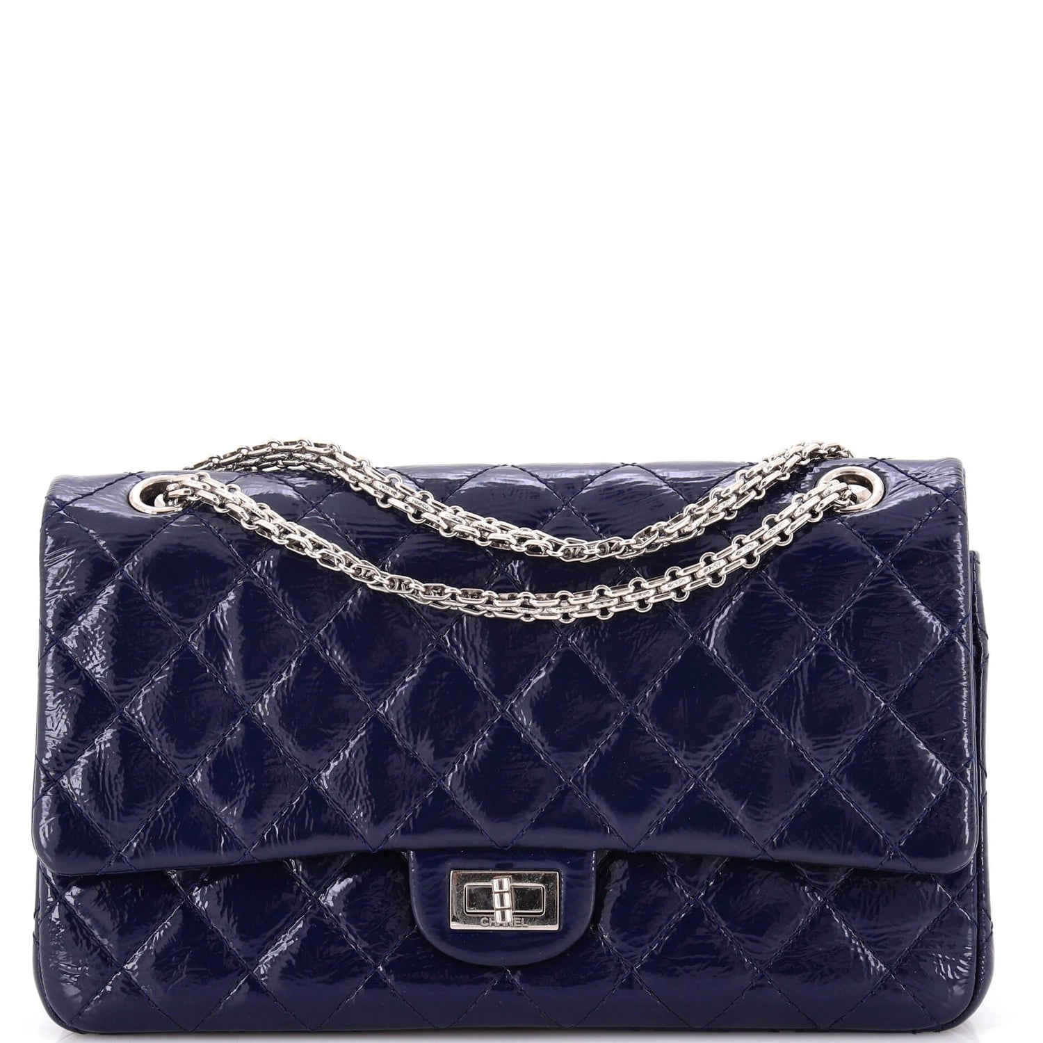 Chanel Reissue 2.55 Flap Bag Quilted Crinkled Patent 226
