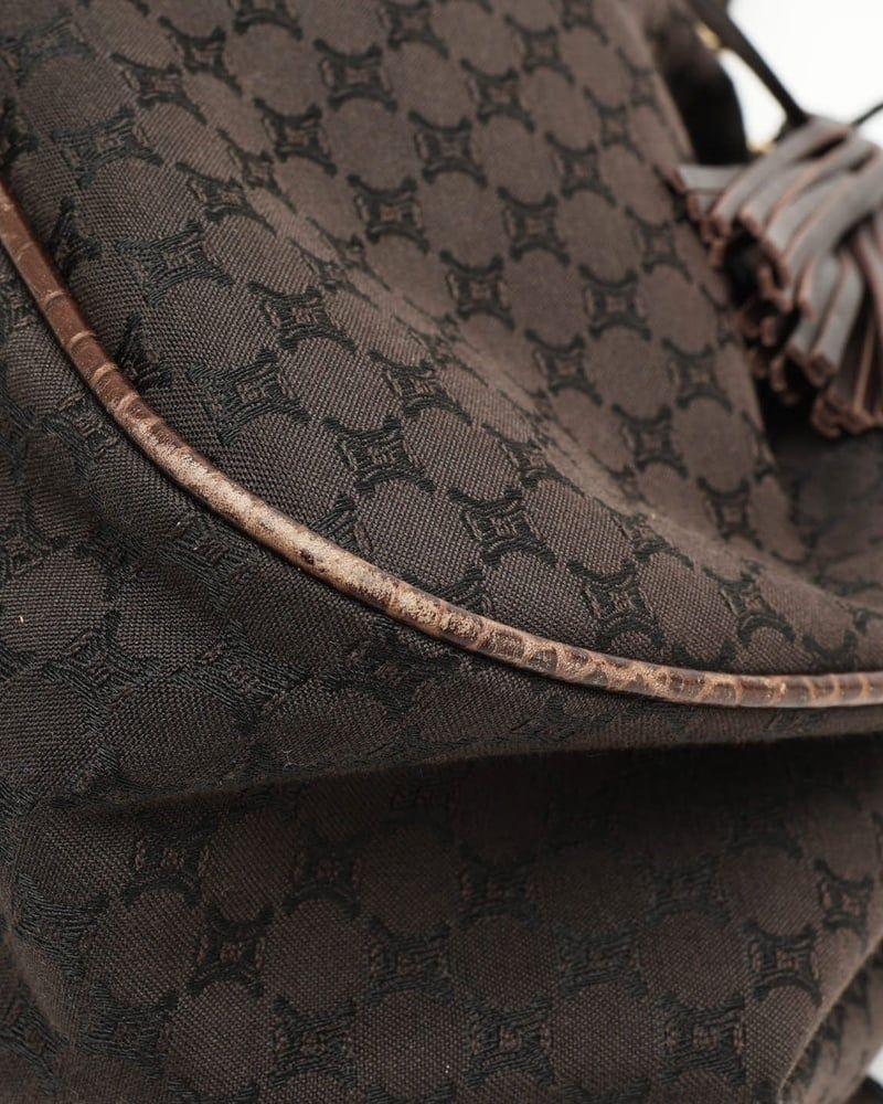 Celine Triomphe Croc Tassel Bag