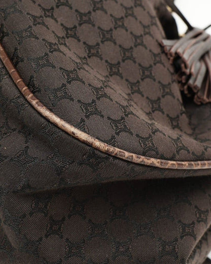 Celine Triomphe Croc Tassel Bag