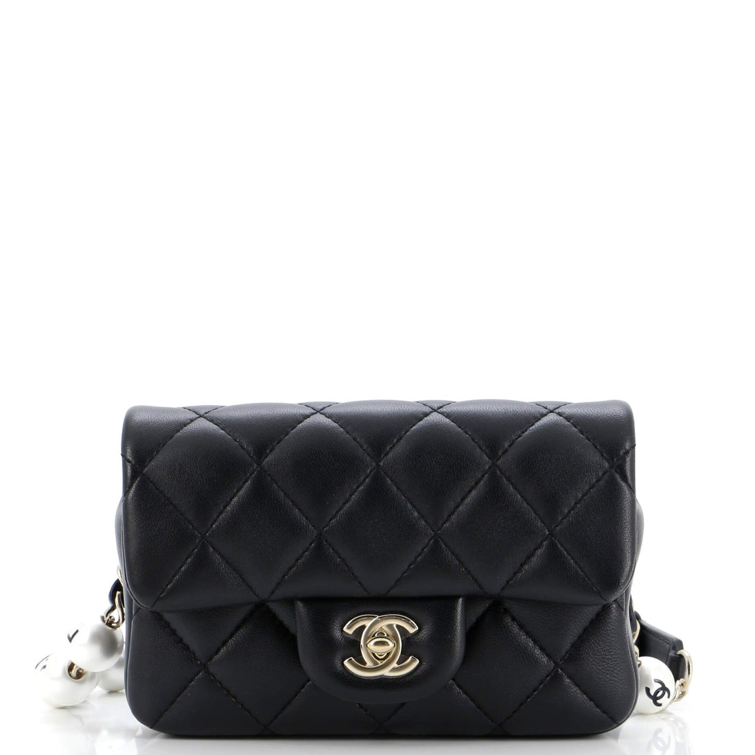 Chanel My Precious Pearls Waist Bag Quilted Lambskin Mini