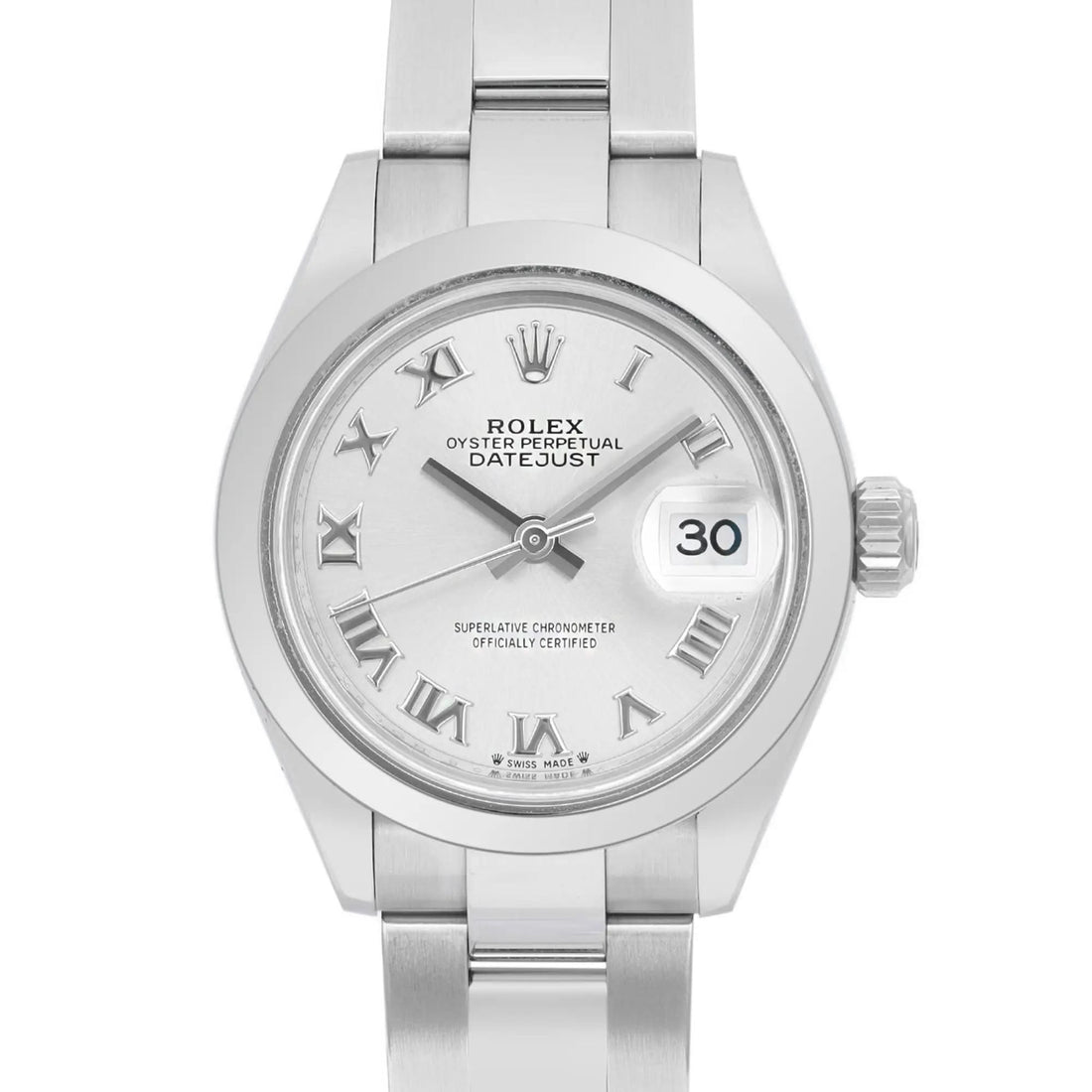 Rolex Lady-datejust 28mm Stainless Steel Silver Roman Dial Ladies Watch 279160