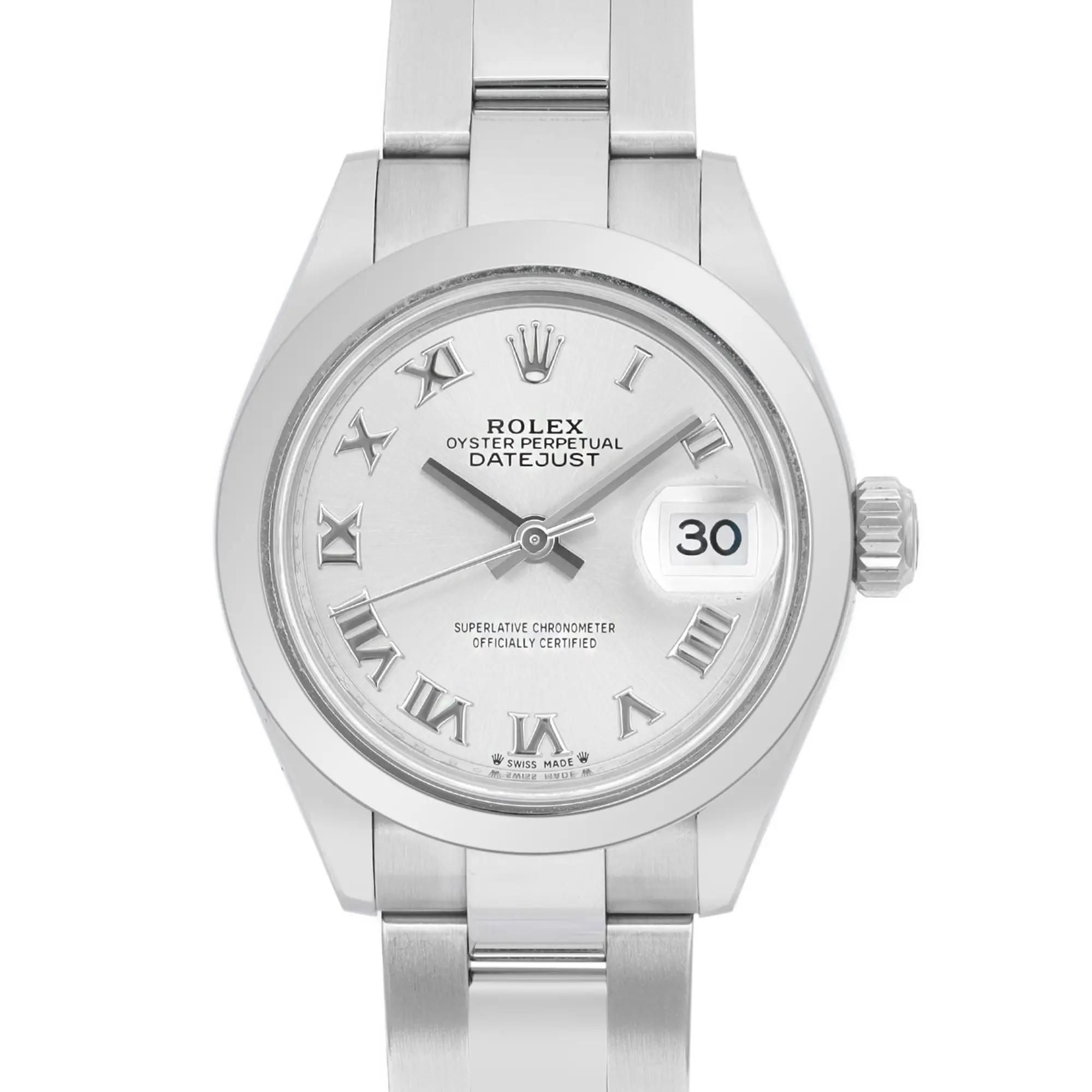 Rolex Lady-datejust 28mm Stainless Steel Silver Roman Dial Ladies Watch 279160