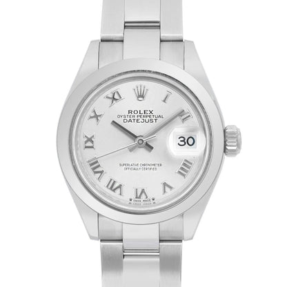 Rolex Lady-datejust 28mm Stainless Steel Silver Roman Dial Ladies Watch 279160