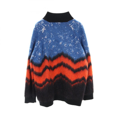 Louis Vuitton Lv Logo Chunky Wool Orange Black Blue Orange Cardigan Rm 241m Czw Hqn 12w