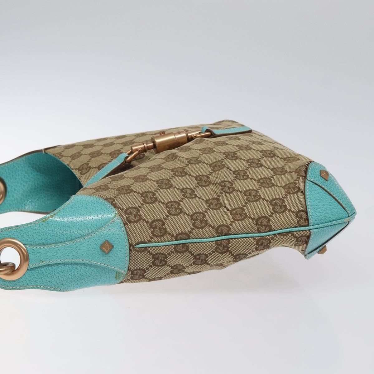 Gucci Jackie Gg Canvas Shoulder Bag Beige 120888 Auth