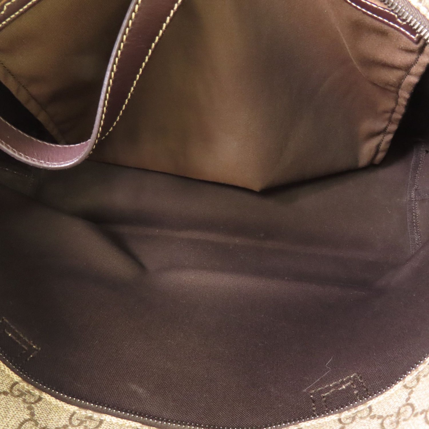 Gucci Layered Canvas Gg Tote Bag Handmade Bag Tote Bag Brown Pvc Coated Canvas 211137