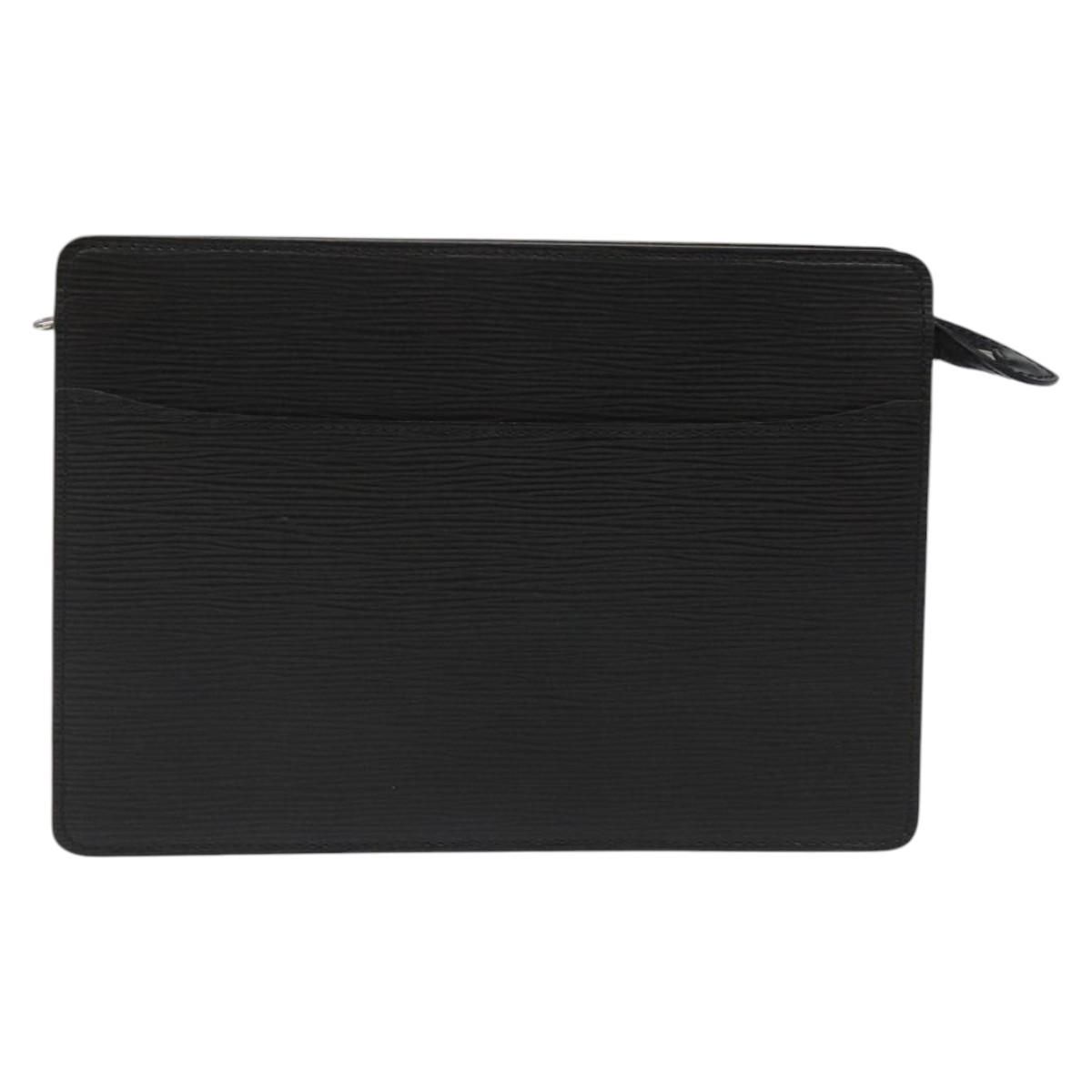 Louis Vuitton Epi Pochette Homme Clutch Bag Black Noir M 52522 Lv Auth
