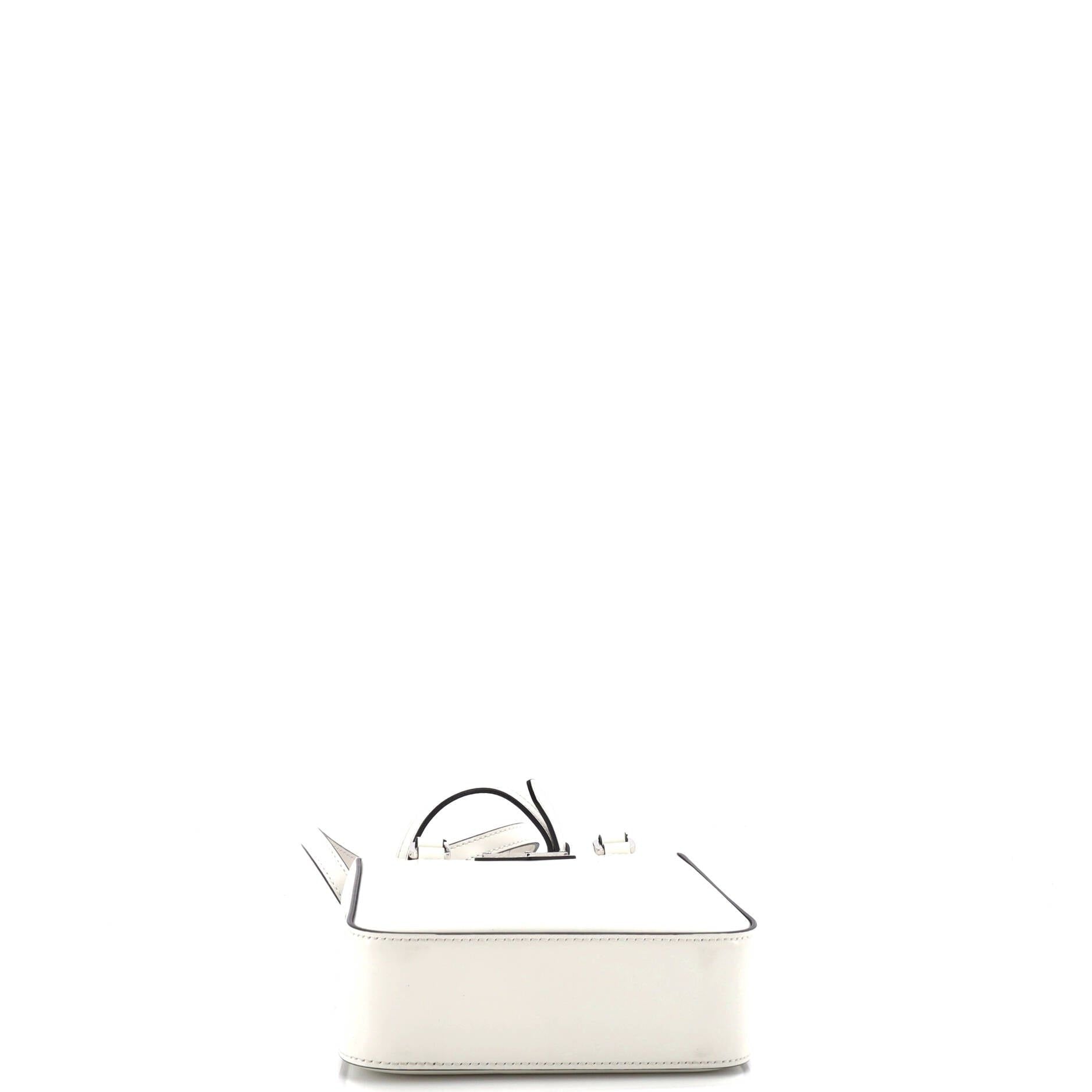 Prada Convertible Open Tote Brushed Leather Mini