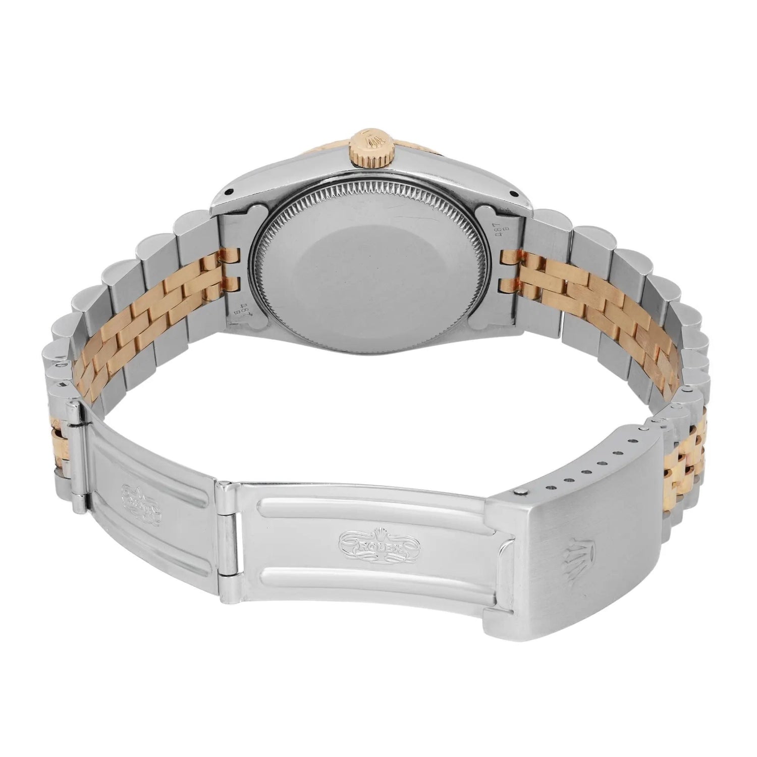 Rolex Datejust 31mm 18K Yellow Gold Steel Red Vignette Dial Ladies Watch 68273