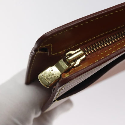 Louis Vuitton Epi Pochette Homme Clutch Bag Zipangu Gold M 52528 Lv Auth