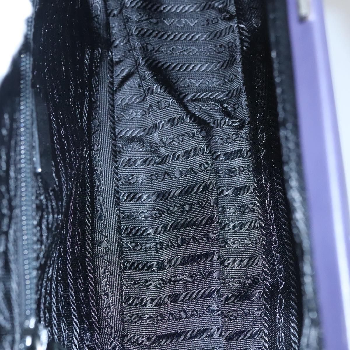 Prada Hand Bag Leather Purple Auth