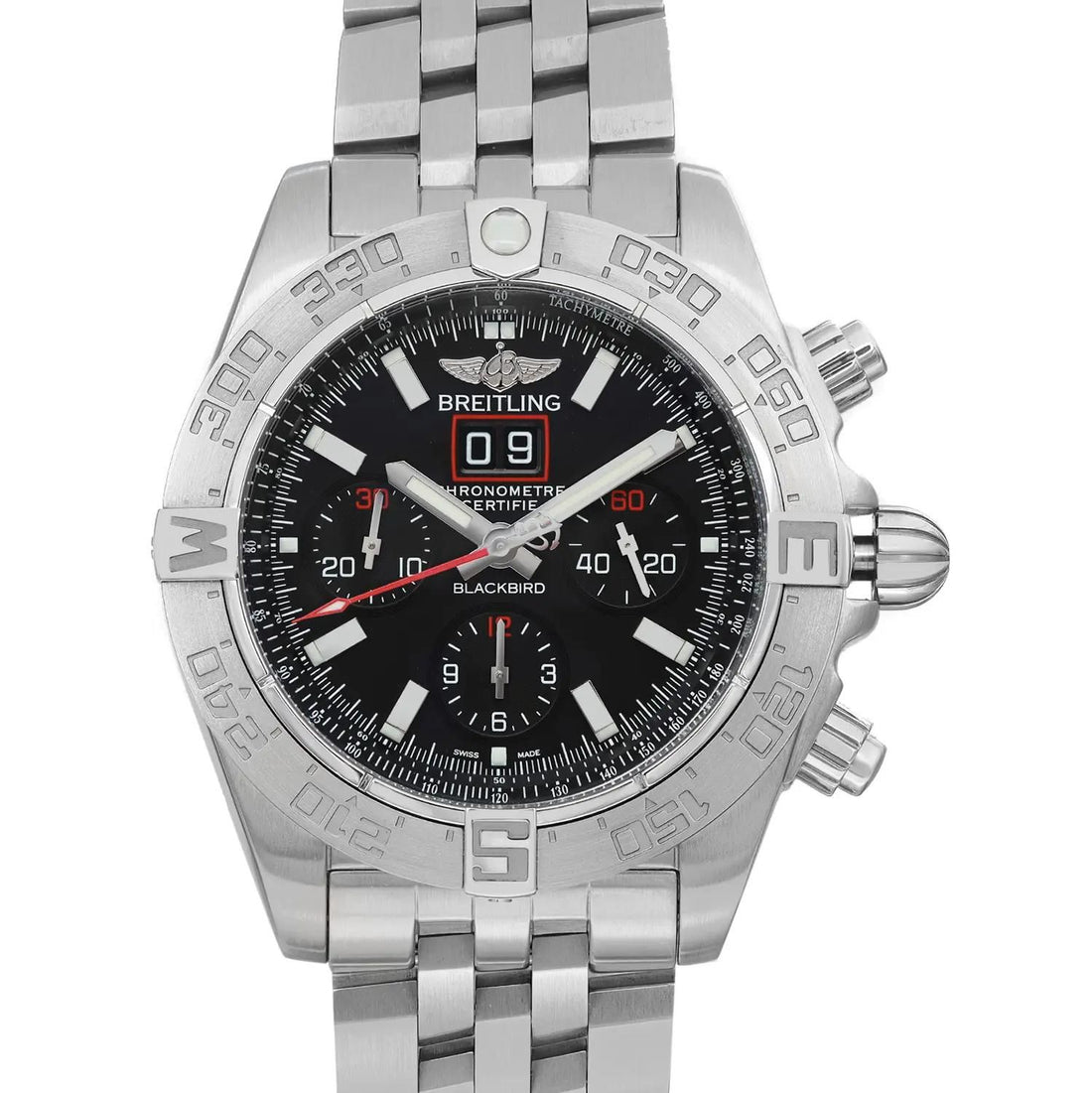 Breitling Chronomat Blackbird Steel Black Dial Automatic Watch A4436010/BB71SS
