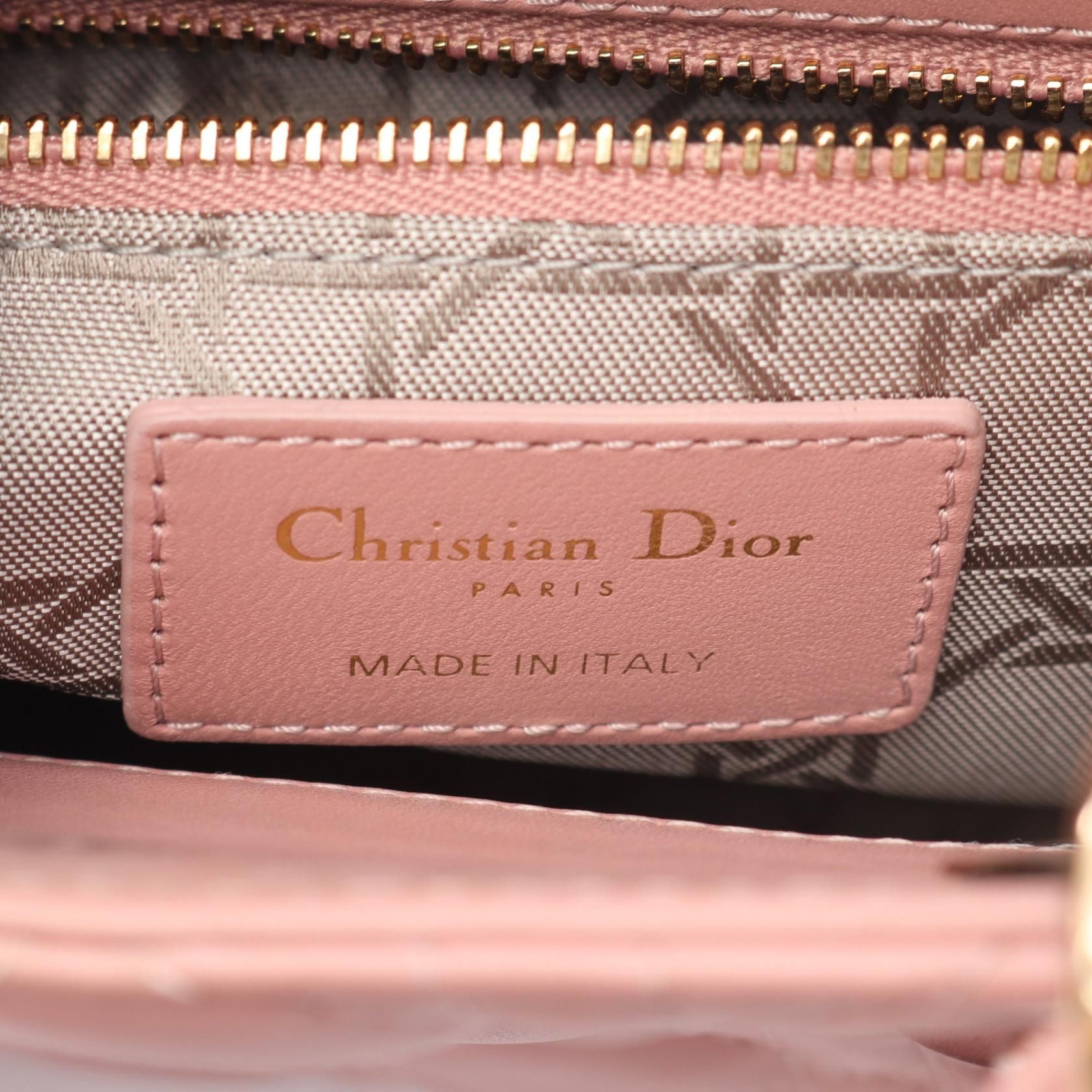 Dior Lady Dior My Abcdior Small Cannage Handbag Pink Lambskin (sheep Leather) M 0538onge