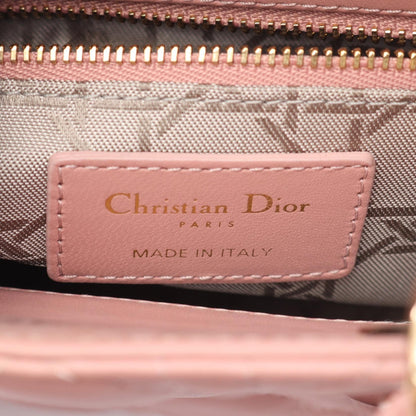 Dior Lady Dior My Abcdior Small Cannage Handbag Pink Lambskin (sheep Leather) M 0538onge