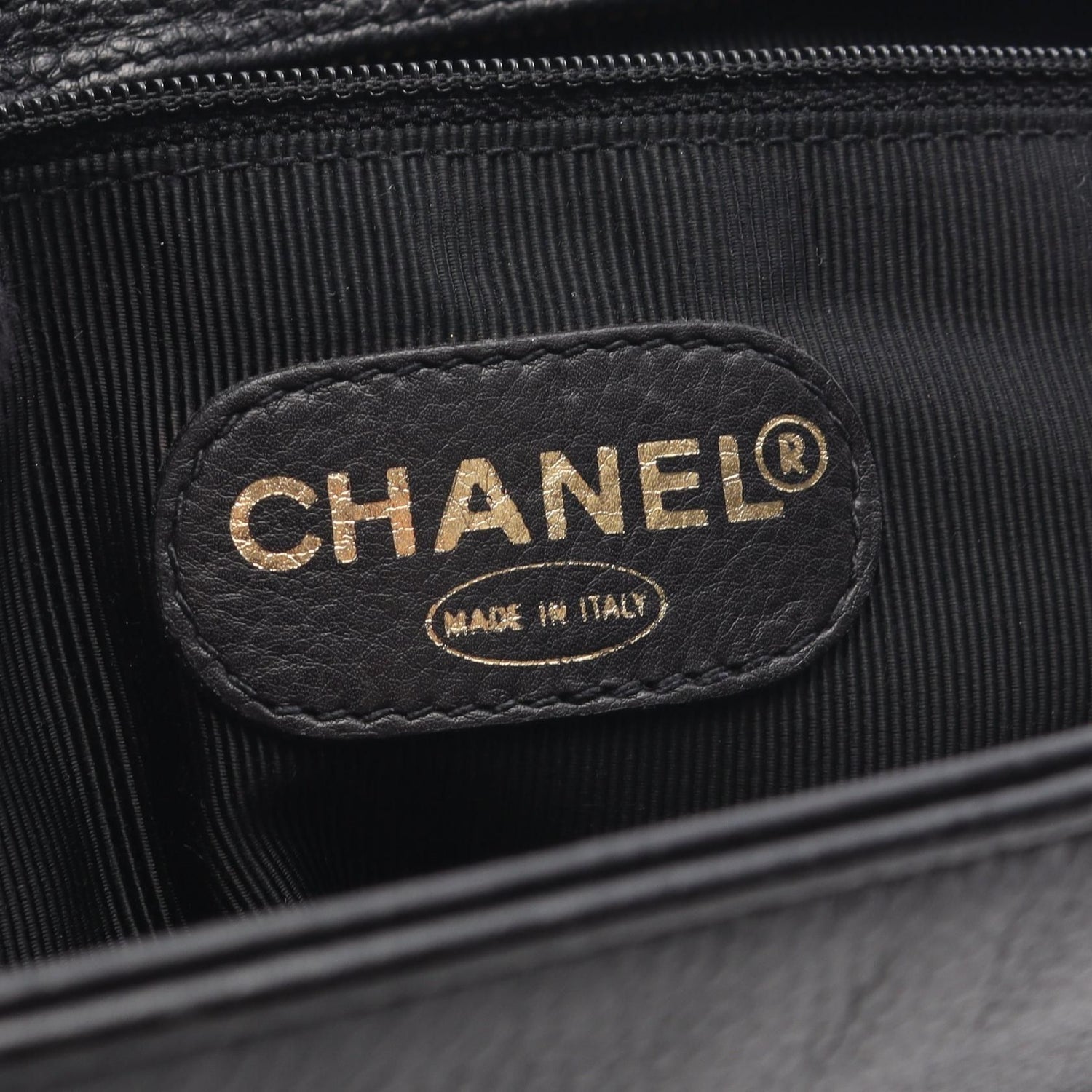 Chanel Black Trip Luco Co Tote Bag Calfskin (cowhide)