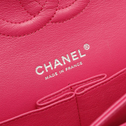 Chanel Pink Matelasse W Flap Shoulder Bag Lambskin (sheep Leather) A 01112