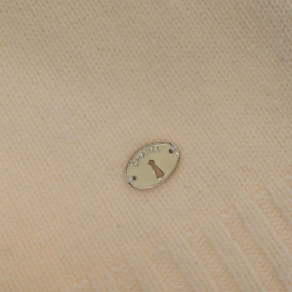 Chanel Turtleneck Wool Beige Cc Auth