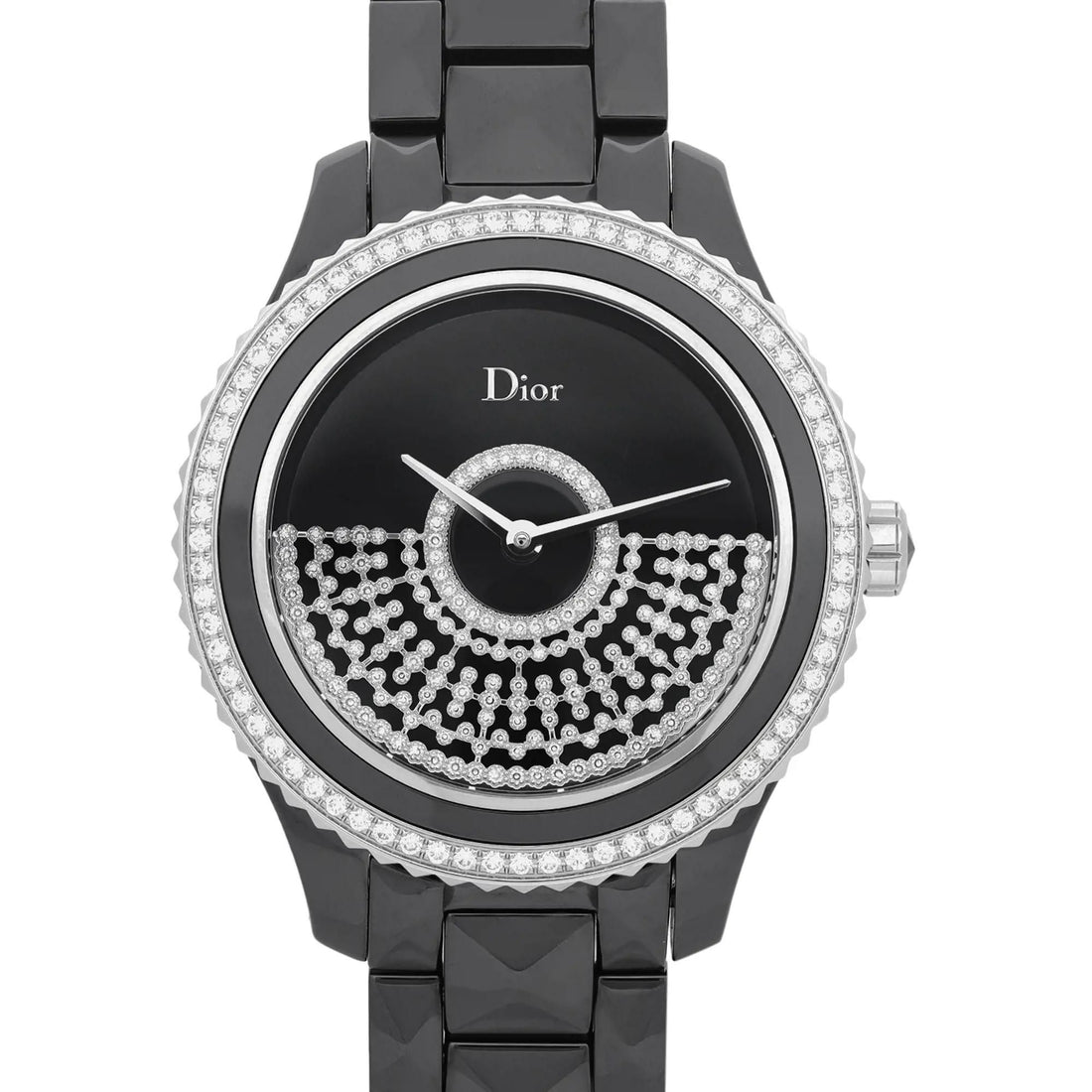 Christian Dior VIII Grand Bal 38mm Ceramic Diamond Black Dial Watch CD124BE3C001