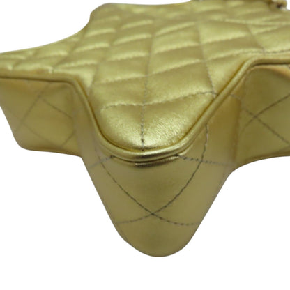 Chanel Matelasse Star Shoulder Bag Lambskin Gold