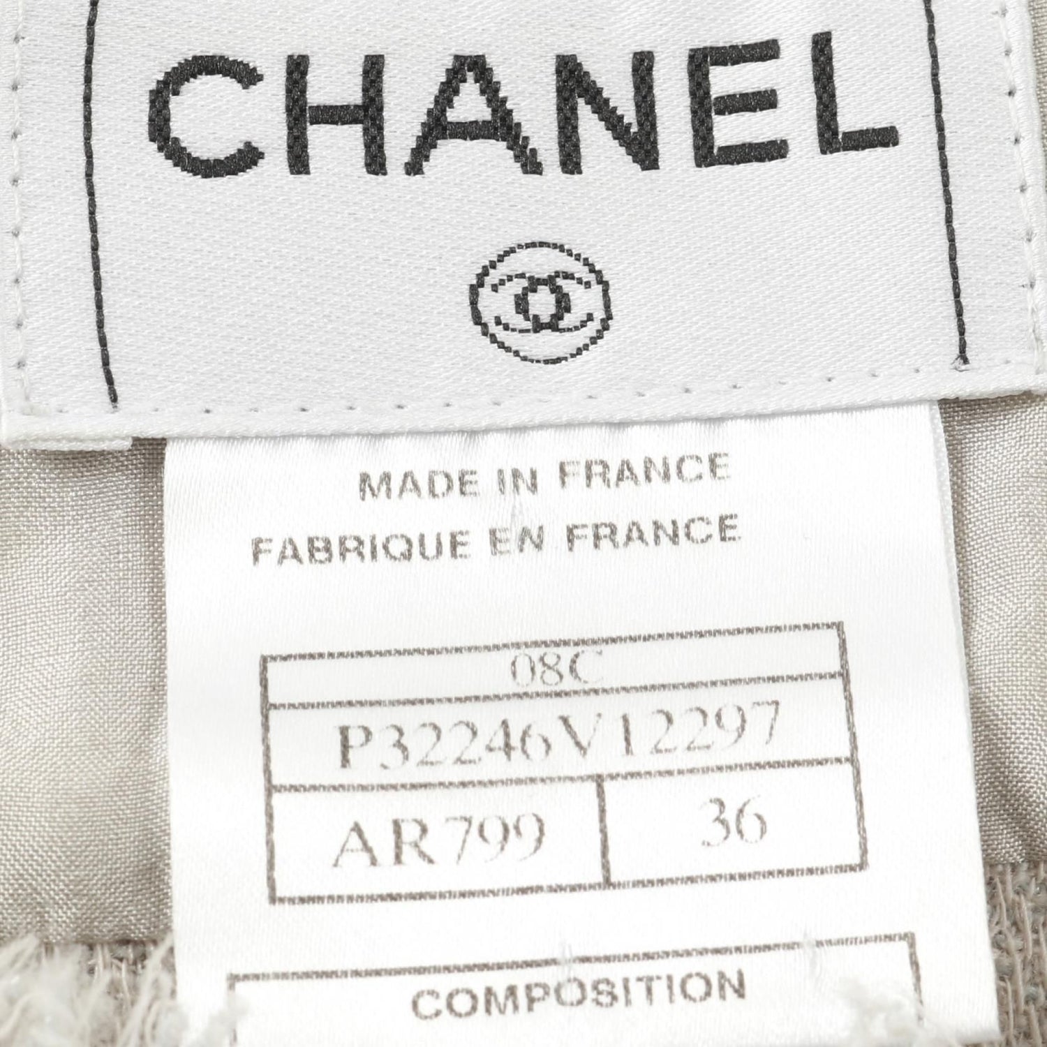 Chanel Gray Coco Button Blouse Wool Nylon P 32246