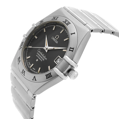 Omega Constellation Steel 35 Mm Date Dark Blue Dial Men Automatic Watch 368.1201