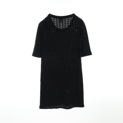 Chanel Black Coco Mark Button Dress Cotton P 45651