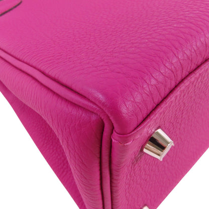 Hermes Leather Kelly 28 Silver Hand-turned Shoulder Back Bag Double Bag 2way Shoulder Bag Rose Purple Purple Togo