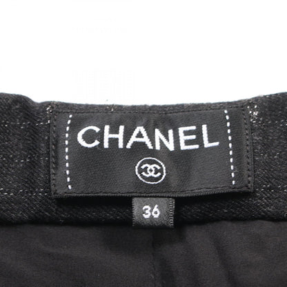 Chanel Black Coco Mark Pants Wool P 78024v 69462