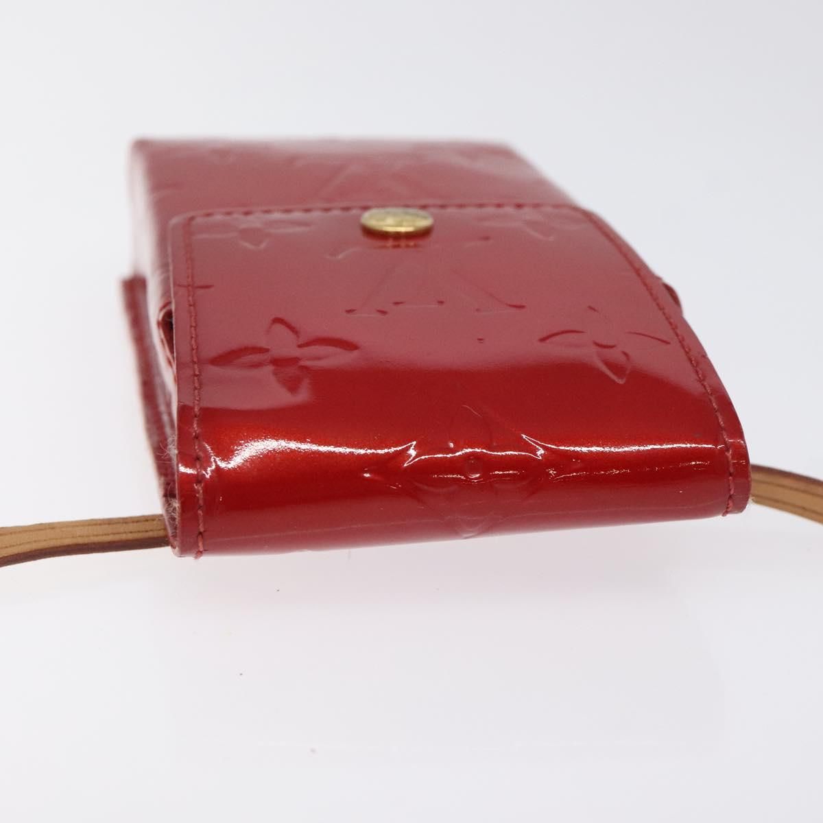 Louis Vuitton Vernis Green Cigarette Case Red M 91155 Lv Auth