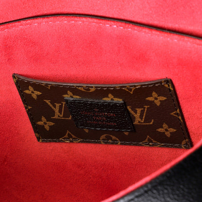 Louis Vuitton Twist Handbag Leather And Monogram Teddy Shearling Mm