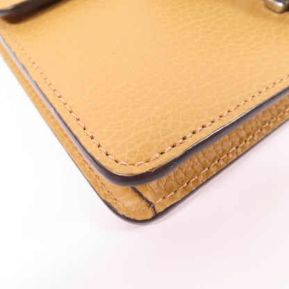 Gucci Cowhide Leather Dionysus Silver Shoulder Bag Brown Beige Calfskin (cowhide) 421970 Caogn 2893