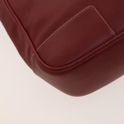 Loewe Anagram Hand Bag Leather 2way Red Silver Auth