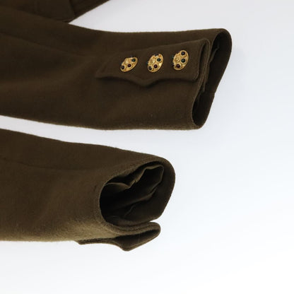 Chanel Jacket Wool Brown Cc Auth