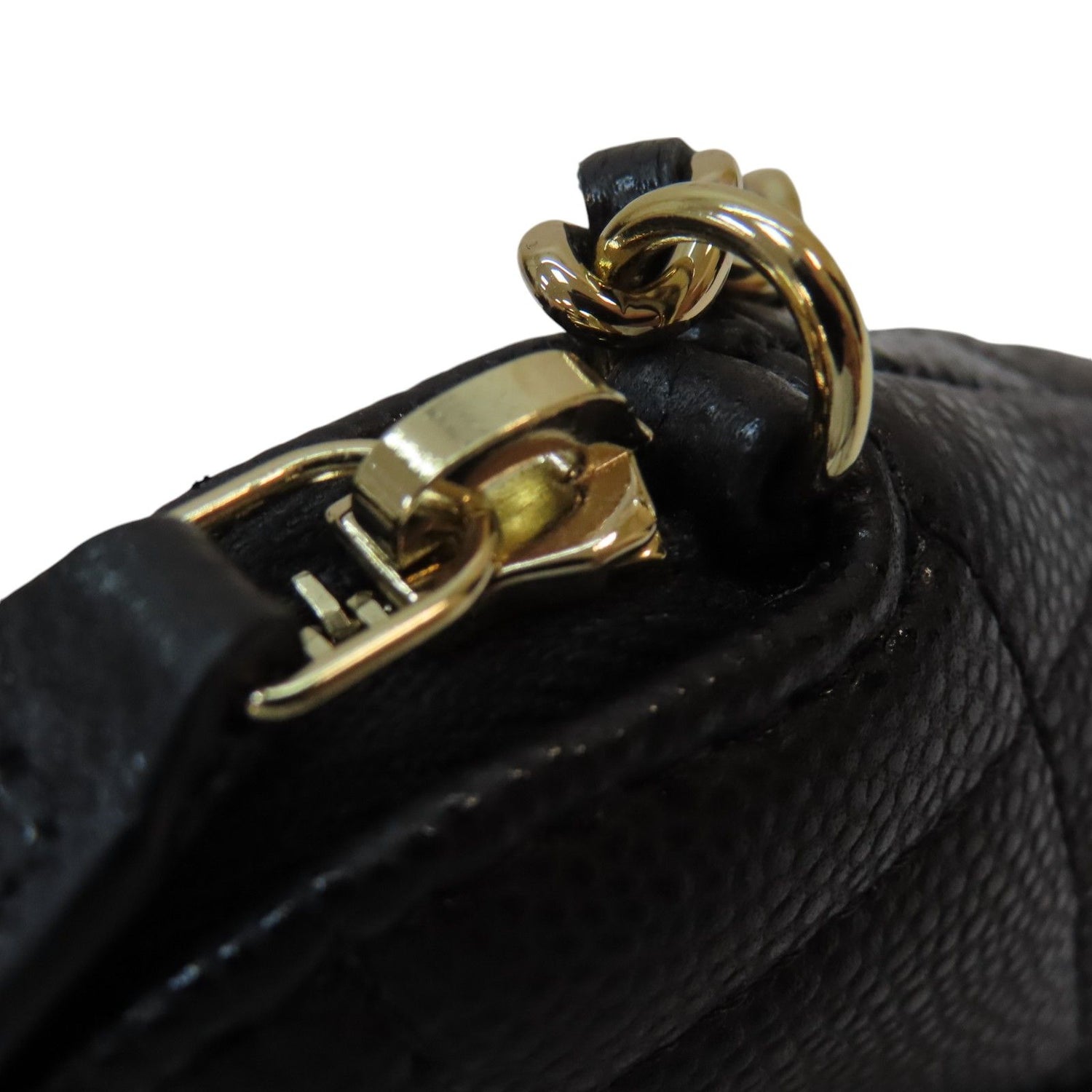 Chanel Classic Clutch With Chain Shoulder Bag Black Quilted Caviar