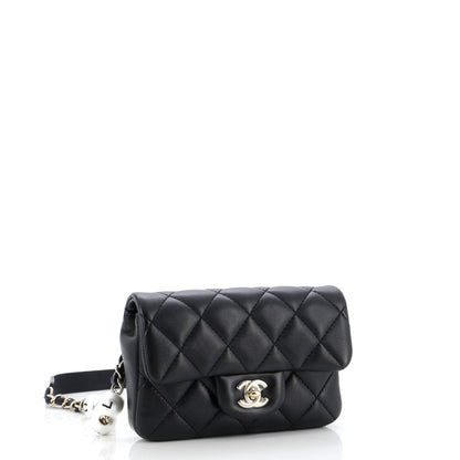 Chanel My Precious Pearls Waist Bag Quilted Lambskin Mini
