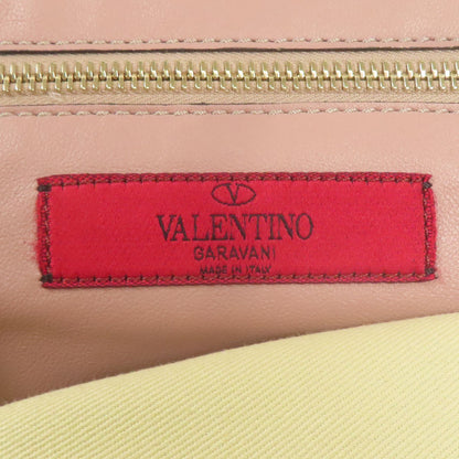 Valentino Cowhide Leather 2Way Shoulder Gold Hand-ground Shoulder Bag 2way Shoulder Bag Purple Pink Calfskin (cowhide)