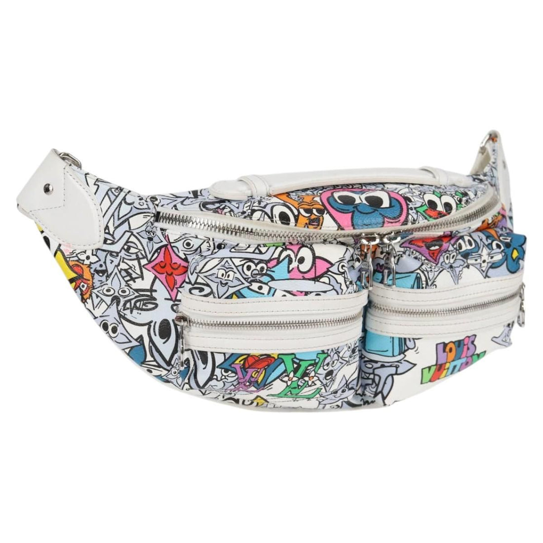 Louis Vuitton Monogram Comics Bum Bag Multi Pocket Bag M 21853 Lv Auth