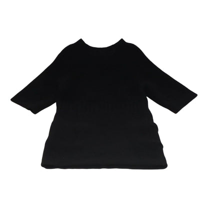 Chanel Sweater Wool 36 Black Cc Auth