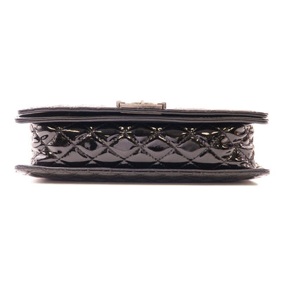 Chanel Black Lacquered Boy 11 Crossbody Bag Patent Leather