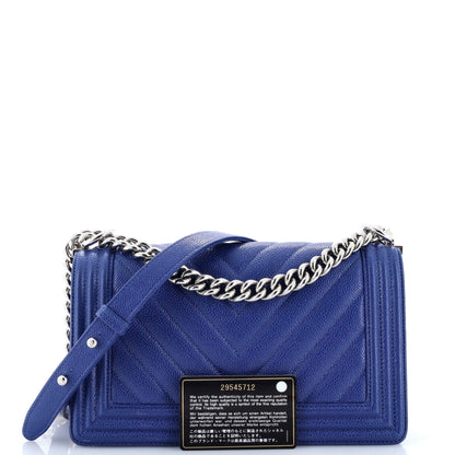 Chanel Boy Flap Bag Chevron Lambskin New Medium