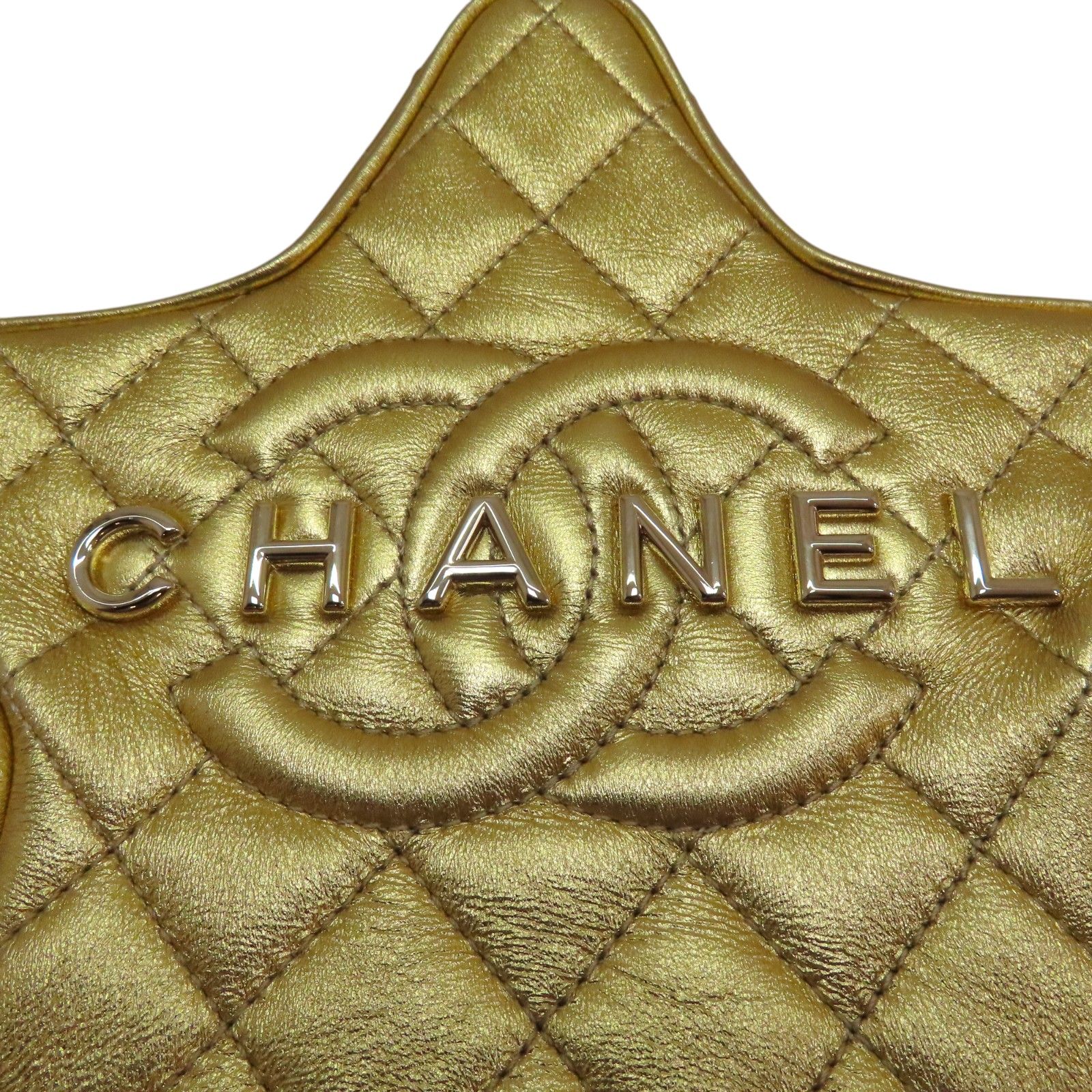 Chanel Matelasse Star Shoulder Bag Lambskin Gold