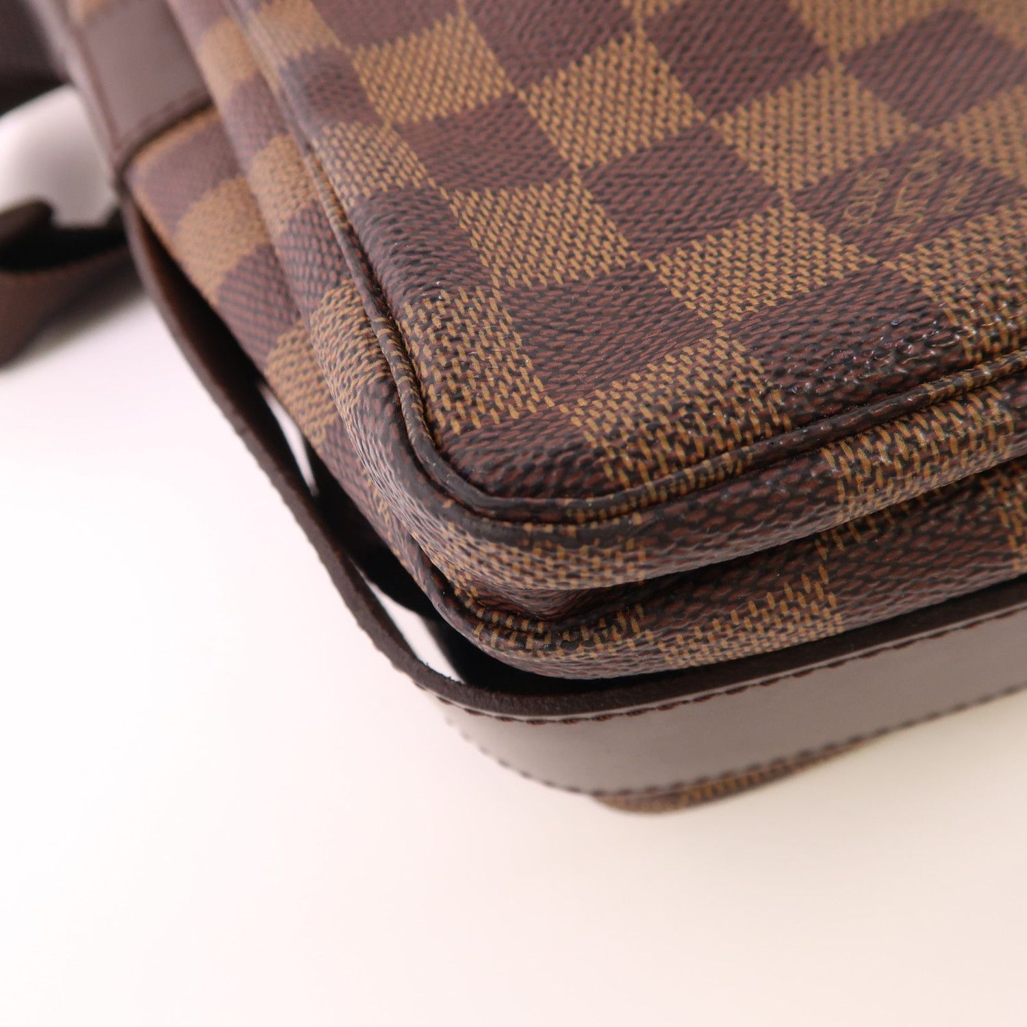 Louis Vuitton Damier Naviglio Gold Shoulder Bag Brown Shoulder Bag N 45255