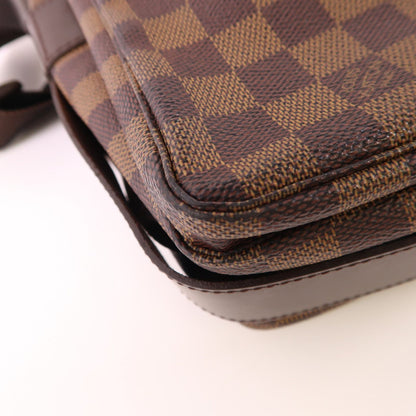 Louis Vuitton Damier Naviglio Gold Shoulder Bag Brown Shoulder Bag N 45255
