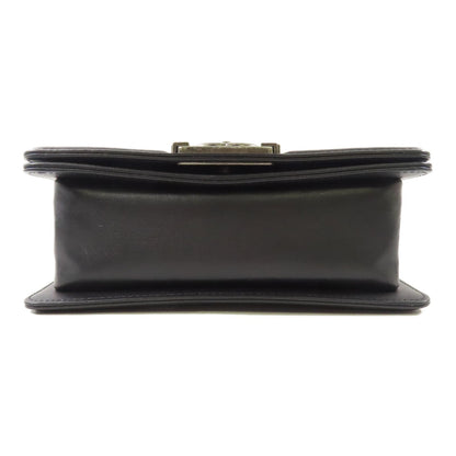 Chanel Black Cowhide Leather Boy 20 Cross Shoulder Bag Calfskin (cowhide) A 67085