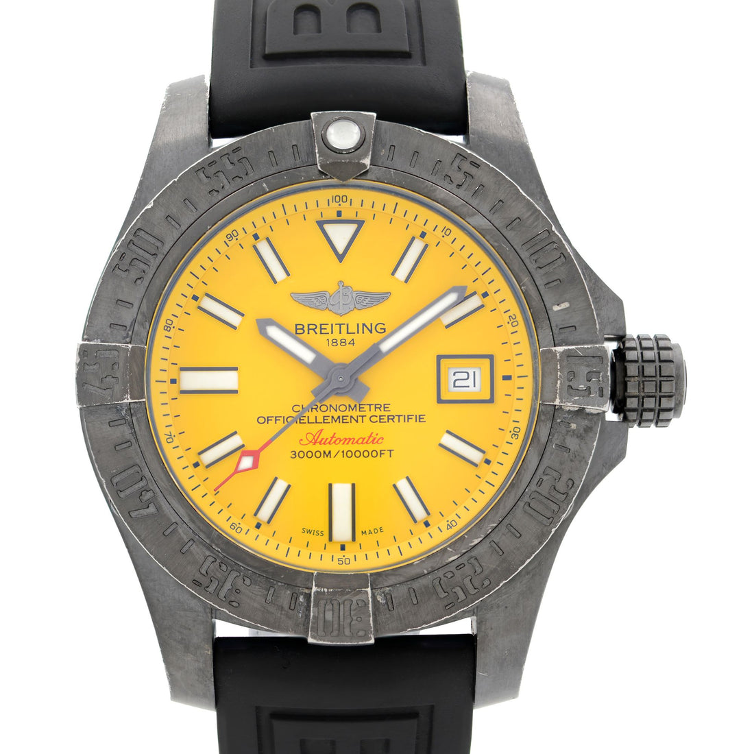 Breitling Avenger II Seawolf Black Steel Automatic Mens Watch M17331E2/I530-153S