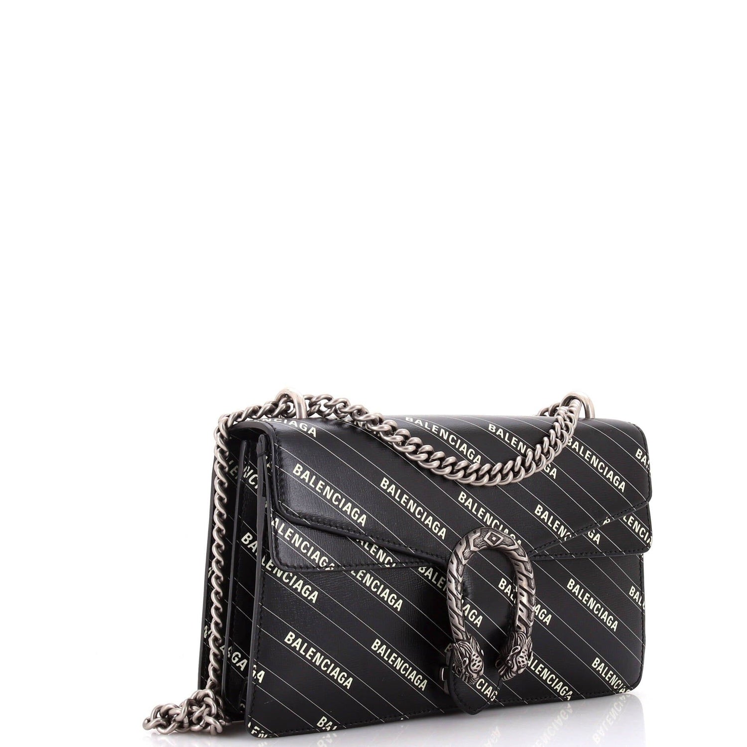 Gucci X Balenciaga The Hacker Project Dionysus Bag Logo Printed Leather Small